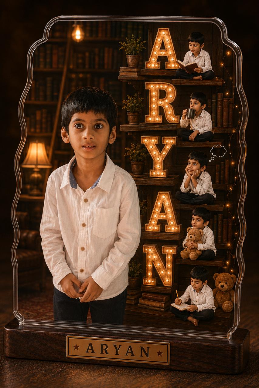 Aryan Customized Name Portrait Caricature